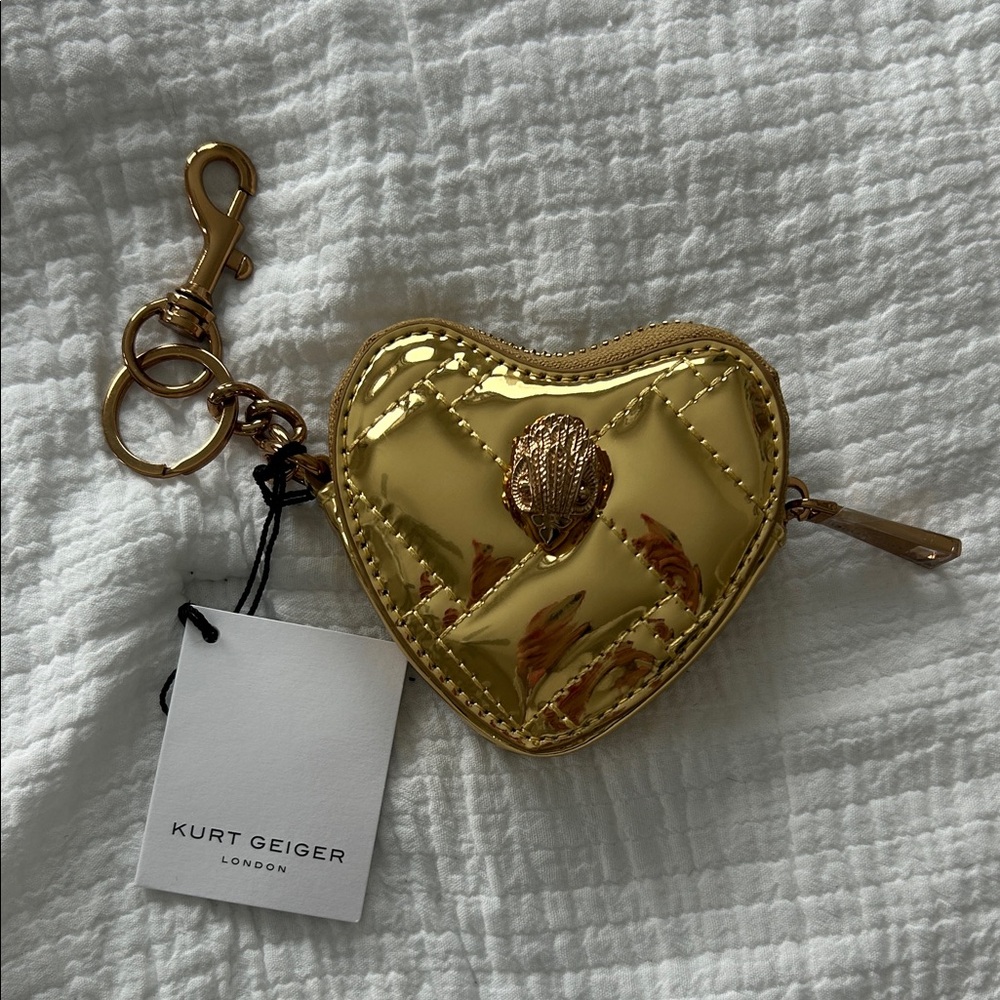 NWT Kurt Geiger Gold Kensington Heart Charm